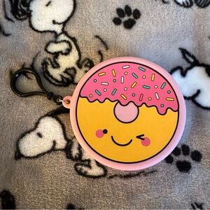 Donut silicone coin purse with clip
